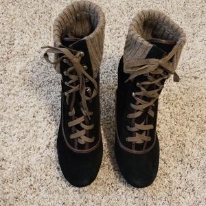 Gianni Bini Black Suede Booties